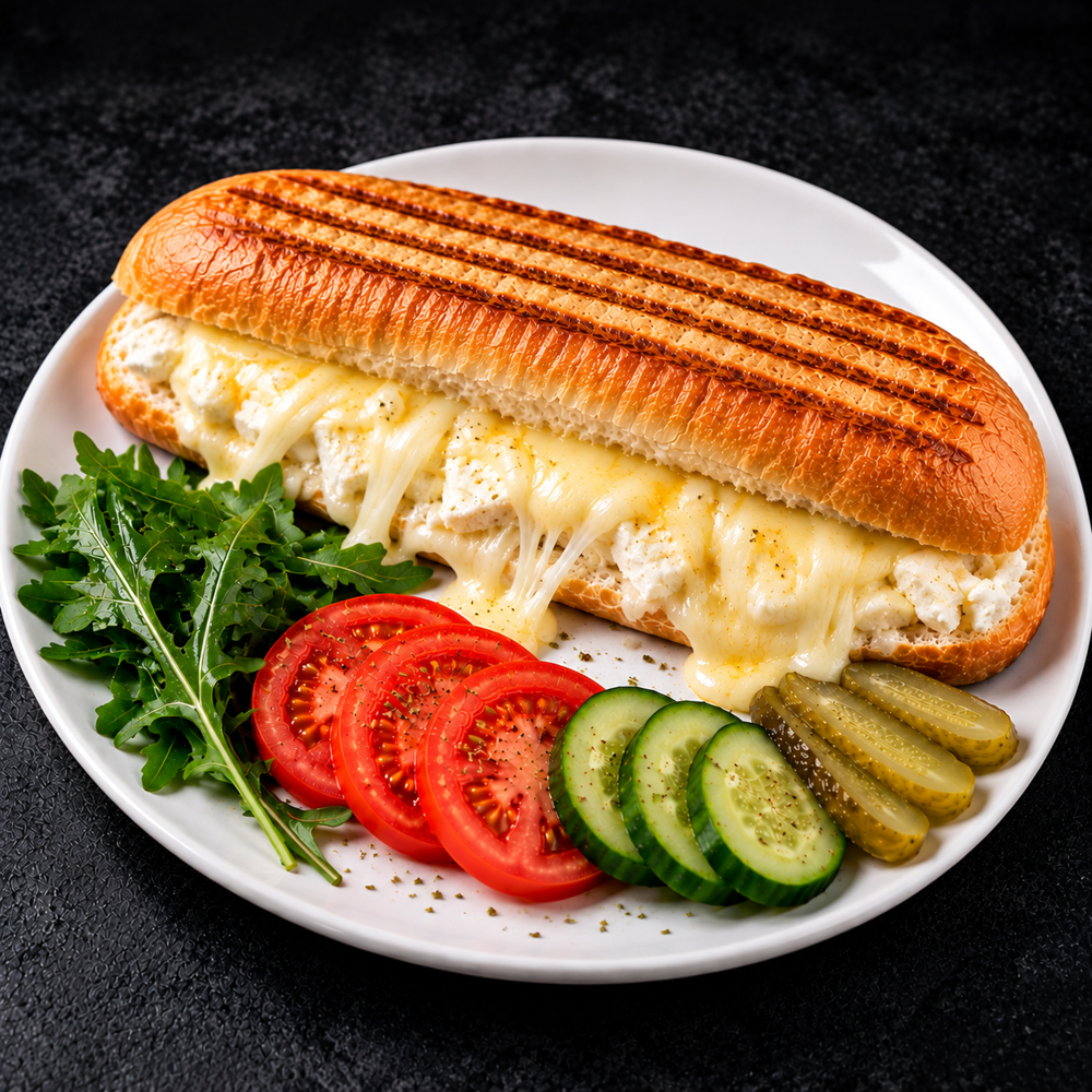 SANDVİÇ EKMEĞİNE 3 PEYNİRLİ TOST