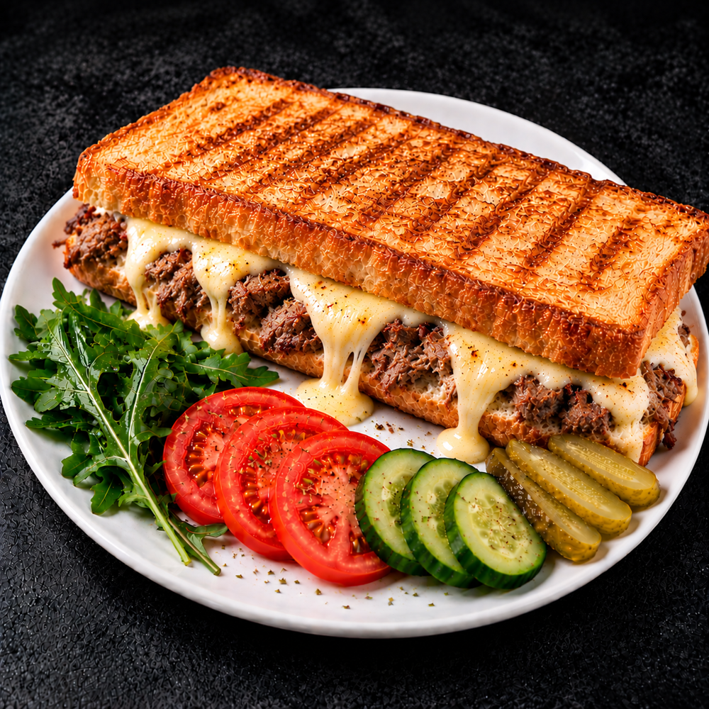 AYVALIK EKMEĞİNE KAVURMA KAŞARLI TOST